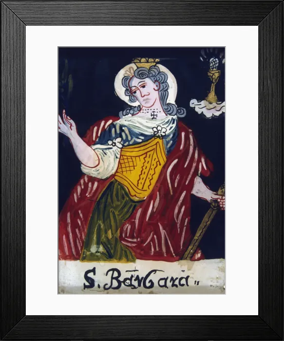 Framed Print : St Barbara, Christian virgin martyr, 19th century Framed Print : St Barbara, Christian virgin martyr, 19th century