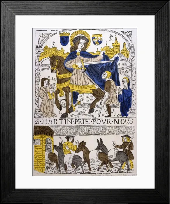 Framed Print : St Martin of Tours, 4th century (19th century) Framed Print : St Martin of Tours, 4th century (19th century)