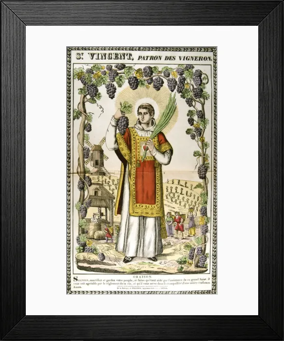 Framed Print : St Vincent, Spanish Christian martyr, 19th century Framed Print : St Vincent, Spanish Christian martyr, 19th century