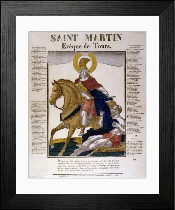 Framed Print : St Martin of Tours, 4th century (19th century) Framed Print : St Martin of Tours, 4th century (19th century)