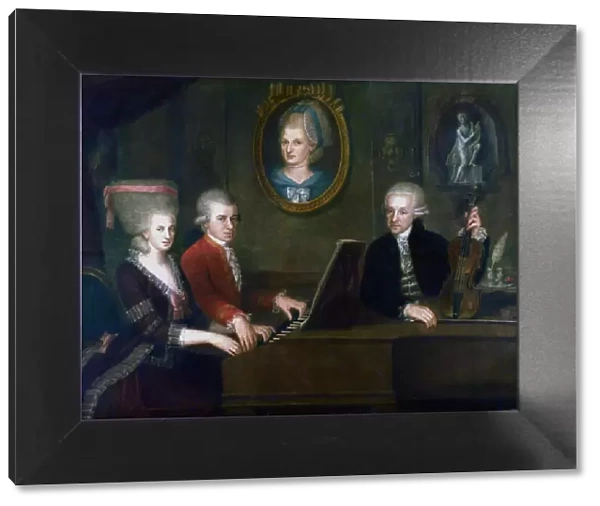 The Mozart Family, 1780-1781. Artist: Johann Nepomuk Della Croce