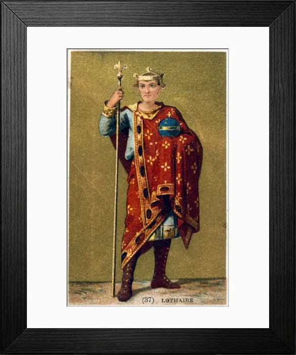 Framed Print : Lothaire, King of France from 954, 19th century Framed Print : Lothaire, King of France from 954, 19th century