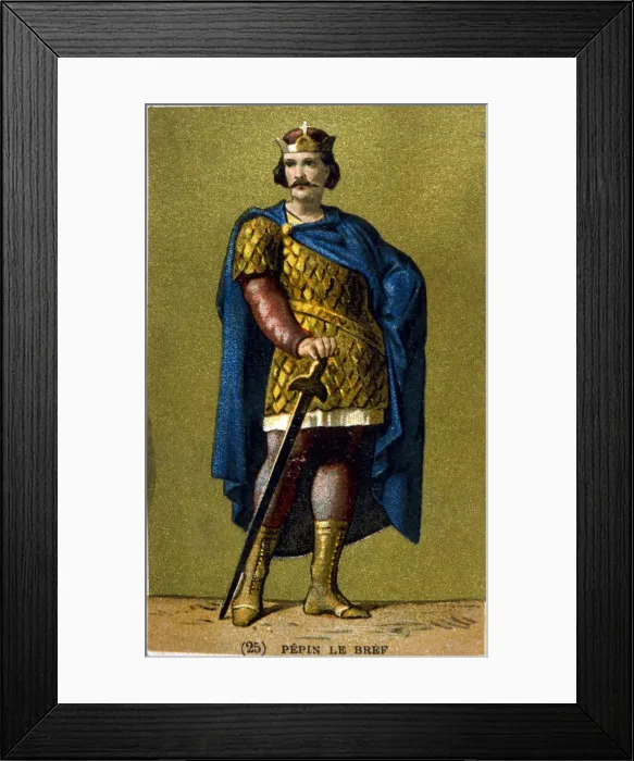 Framed Print : Pepin the Short, King of the Franks from 751, 19th century Framed Print : Pepin the Short, King of the Franks from 751, 19th century