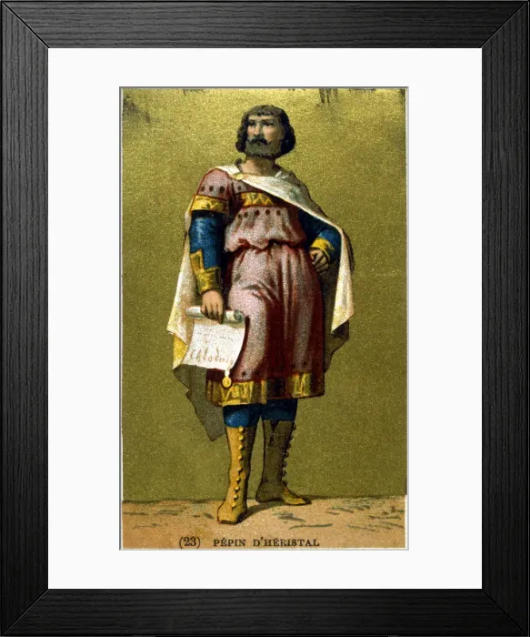 Framed Print : Pepin d Heristal, Frankish ruler, 19th century Framed Print : Pepin d Heristal, Frankish ruler, 19th century