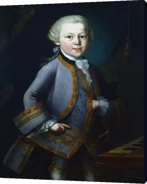 Wolfgang Amadeus Mozart, Austrian composer, 1761