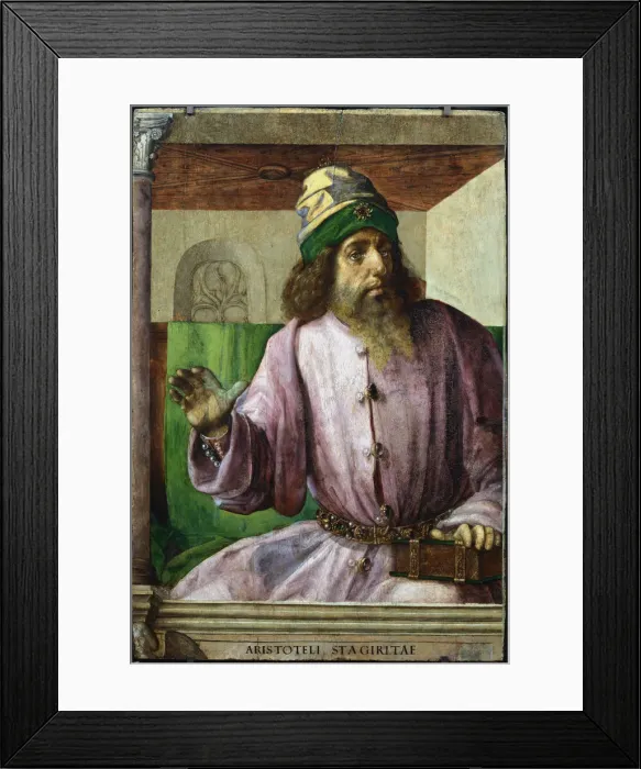 Framed Print : Aristotle, Ancient Greek philosopher and scientist, c1470-c1504. Artist: Pedro Berruguete Framed Print : Aristotle, Ancient Greek philosopher and scientist, c1470-c1504. Artist: Pedro Berruguete