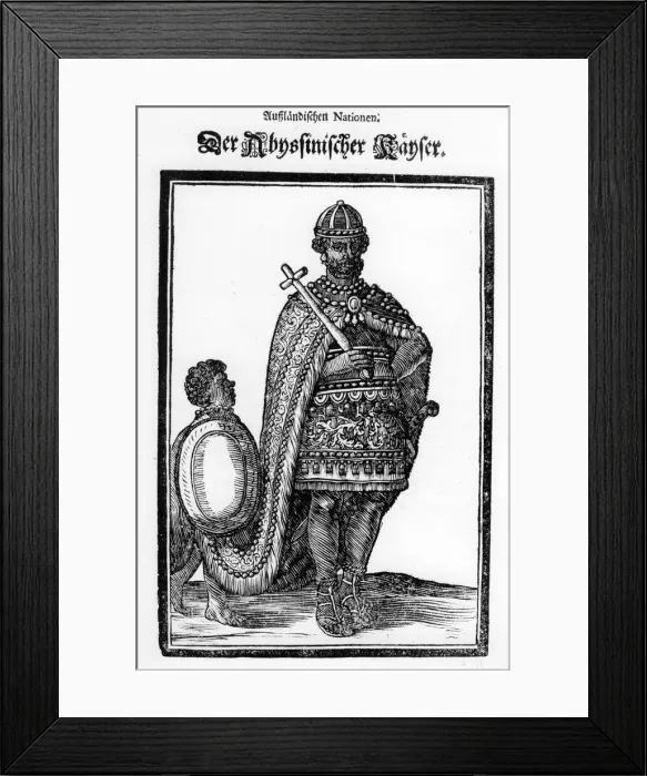 Framed Print : The Abyssinian Emperor, 17th century Framed Print : The Abyssinian Emperor, 17th century