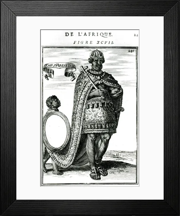 Framed Print : The Emperor of Abyssinia, 17th century Framed Print : The Emperor of Abyssinia, 17th century