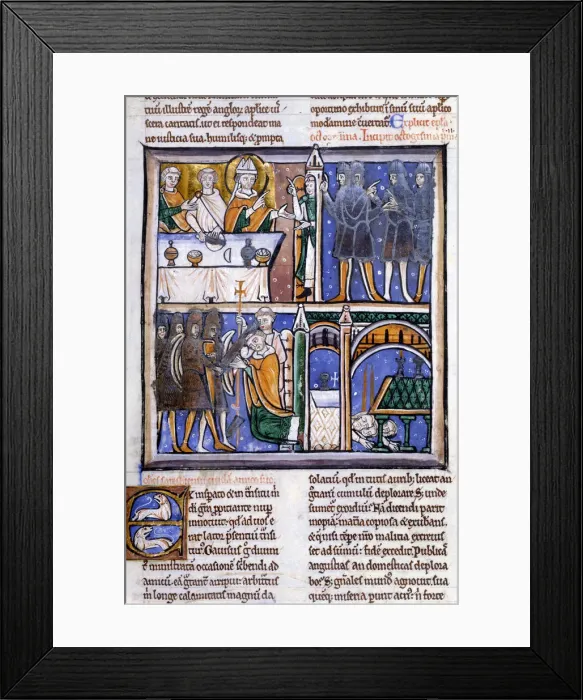 Framed Print : The dispute of Thomas a Becket and Henry II, 1170 (c1180) Framed Print : The dispute of Thomas a Becket and Henry II, 1170 (c1180)