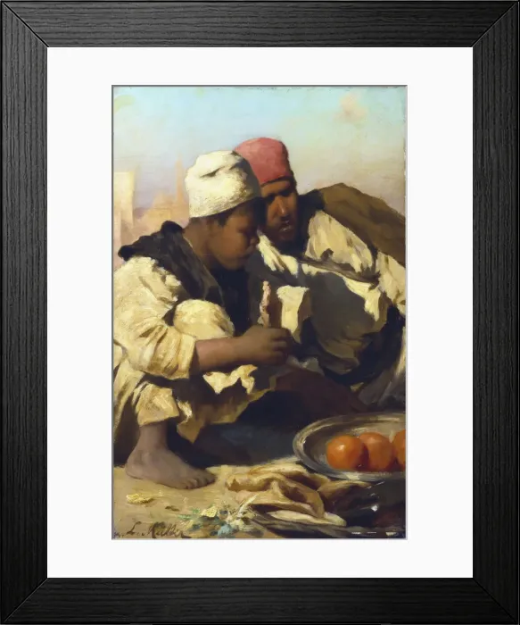 Framed Print : Arabs Seated in a Cairo Market, c1854-1892. Artist: Leopold Carl Muller Framed Print : Arabs Seated in a Cairo Market, c1854-1892. Artist: Leopold Carl Muller