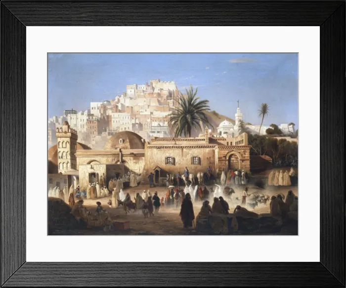 Framed Print : Mosque of El Mecolla, Algiers, c1821-1849. Artist: Antoine Victor Joinville