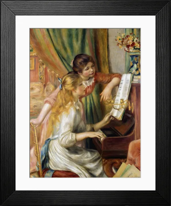 Framed Print : Young Girls at the Piano, 1892. Artist: Pierre-Auguste Renoir