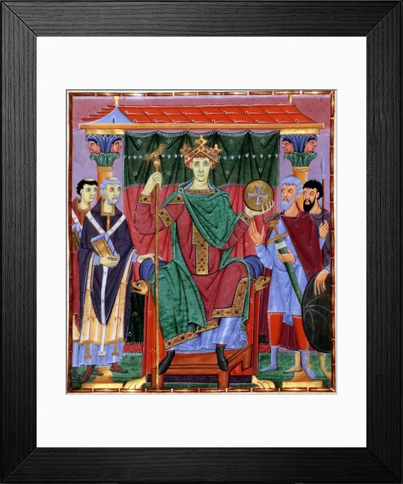 Framed Print : Coronation of Otto III, German king, c998 Framed Print : Coronation of Otto III, German king, c998