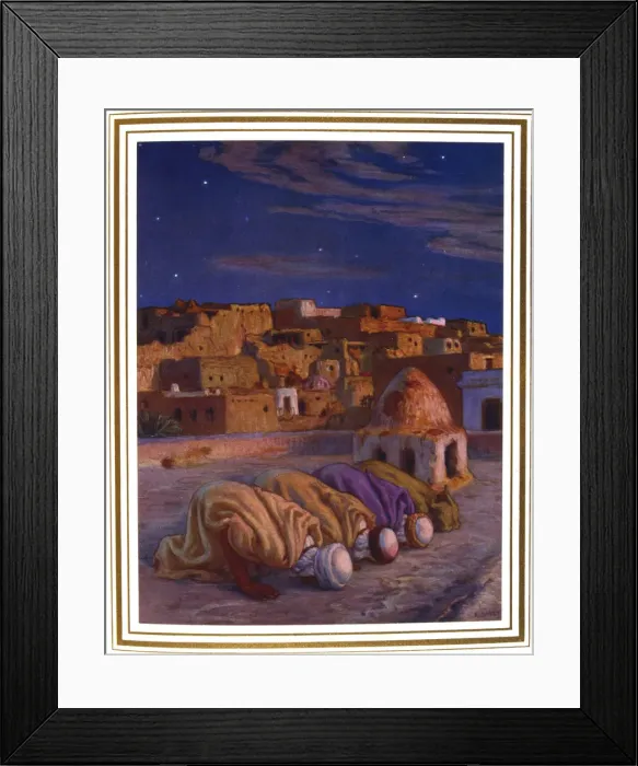 Framed Print : La prosternation (La priere) ( Prayer of Prostration ), 1918. Artist: Etienne Dinet Framed Print : La prosternation (La priere) ( Prayer of Prostration ), 1918. Artist: Etienne Dinet