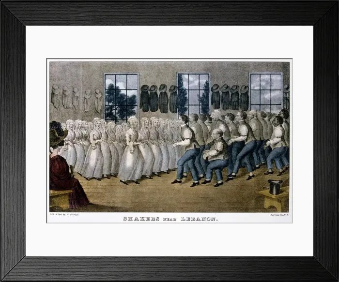 Framed Print : Shakers near Lebanon, c1870. Artist: Currier and Ives Framed Print : Shakers near Lebanon, c1870. Artist: Currier and Ives