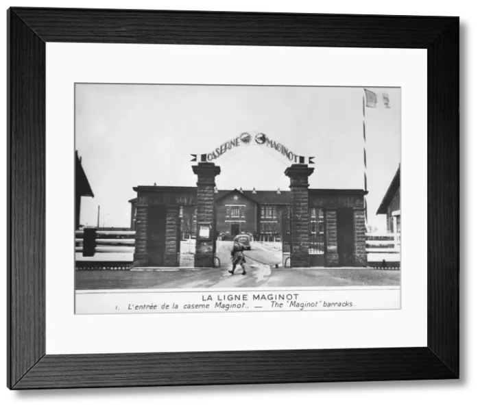Framed Print : Entrance to the Maginot barracks, Maginot Line, France, c1935-1940 Framed Print : Entrance to the Maginot barracks, Maginot Line, France, c1935-1940
