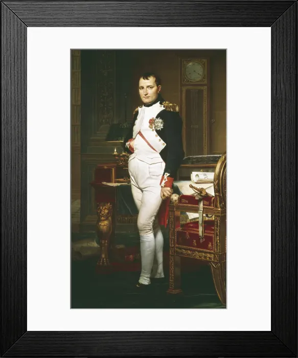 Framed Print : Napoleon in his Study, 1812. Artist: Jacques-Louis David Framed Print : Napoleon in his Study, 1812. Artist: Jacques-Louis David