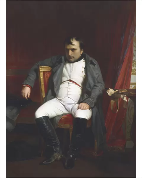 Napoleon at Fontainebleau During the First Abdication - April 1814. Artist: Paul Delaroche