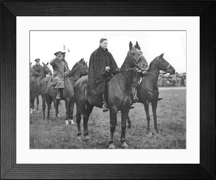 Framed Print : Eamon De Valera at a march-past of troops of the Irish Free State, Dublin, c1934-1935 Framed Print : Eamon De Valera at a march-past of troops of the Irish Free State, Dublin, c1934-1935