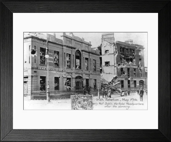 Framed Print : Ruins of the Rebel Headquarters, Anti-English Irish uprising, Dublin, May 1916 Framed Print : Ruins of the Rebel Headquarters, Anti-English Irish uprising, Dublin, May 1916