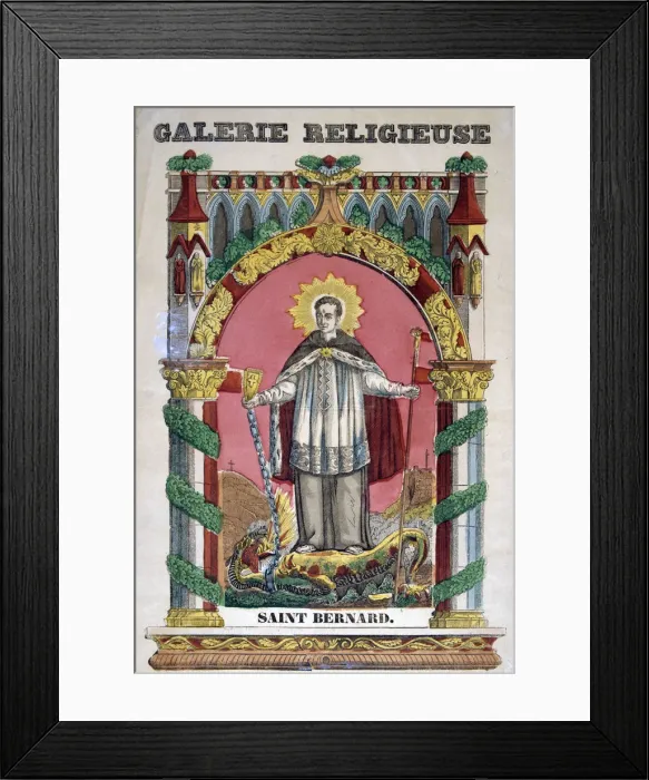 Framed Print : St Bernard of Clairvaux, 19th century Framed Print : St Bernard of Clairvaux, 19th century