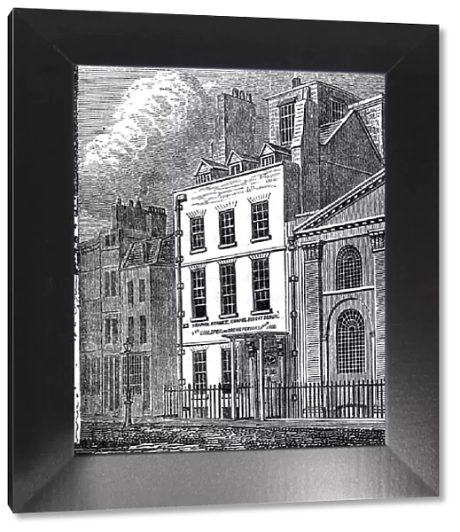 Isaac Newtons house, St Martins Street, Leicester Square, London, c1850