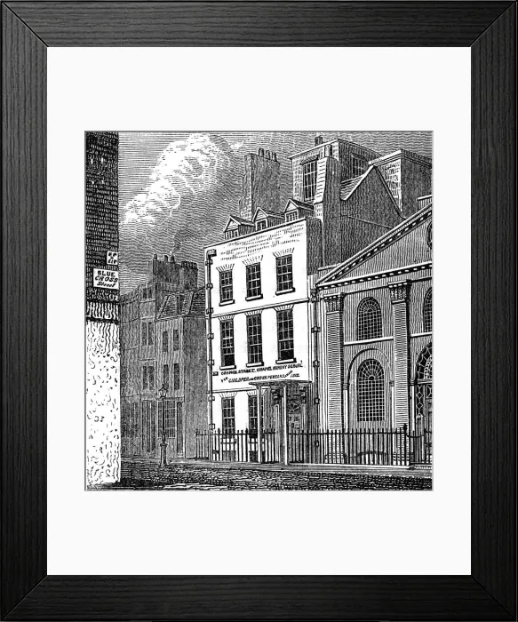 Framed Print : Isaac Newtons house, St Martins Street, Leicester Square, London, c1850 Framed Print : Isaac Newtons house, St Martins Street, Leicester Square, London, c1850