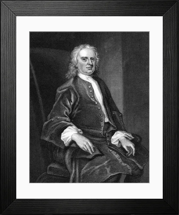 Framed Print : Isaac Newton, English mathematician, physicist and astronomer Framed Print : Isaac Newton, English mathematician, physicist and astronomer