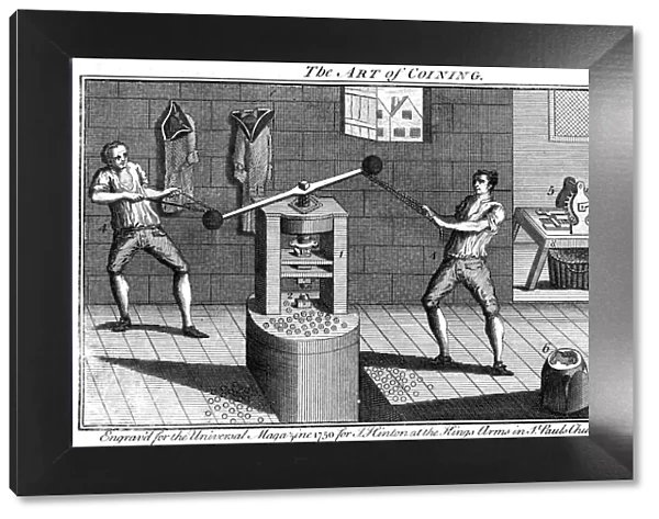 Minting coins, 1750
