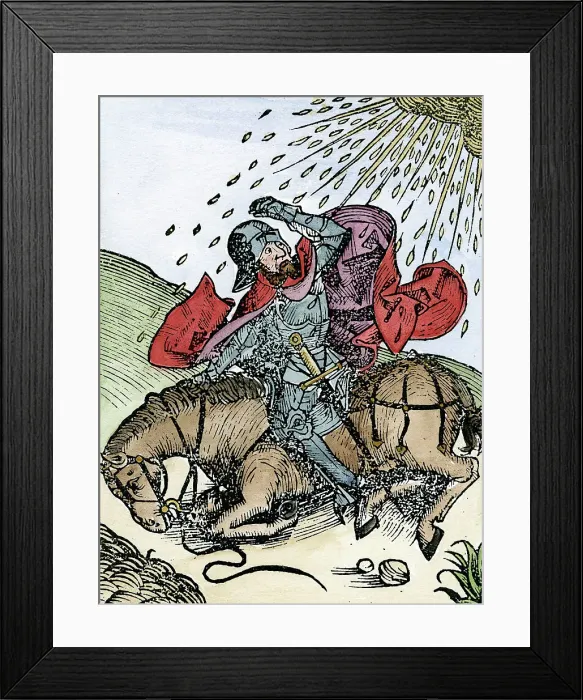 Framed Print : Conversion of St Paul on the road to Damascus, 1493 Framed Print : Conversion of St Paul on the road to Damascus, 1493