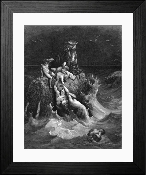 Framed Print : The Deluge, 1866. Artist: Gustave Dore Framed Print : The Deluge, 1866. Artist: Gustave Dore