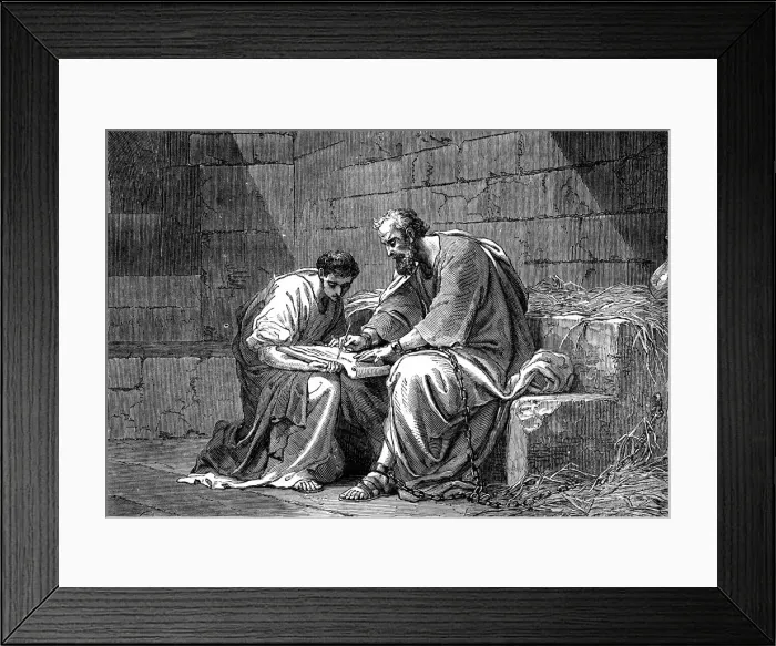 Framed Print : St Paul the Apostle in prison, writing his epistle to the Ephesians, 1st century AD (19th century) Framed Print : St Paul the Apostle in prison, writing his epistle to the Ephesians, 1st century AD (19th century)