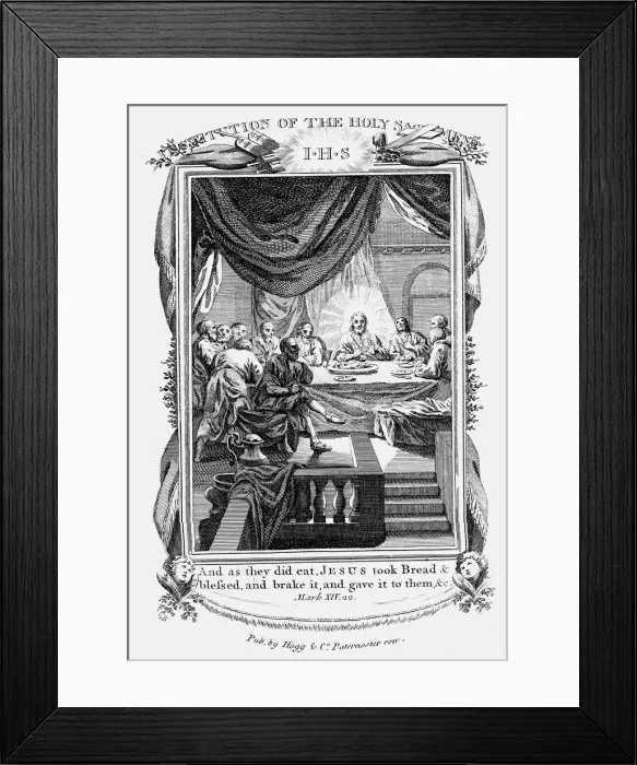 Framed Print : Jesus and his disciples at the Last Supper, c1804 Framed Print : Jesus and his disciples at the Last Supper, c1804