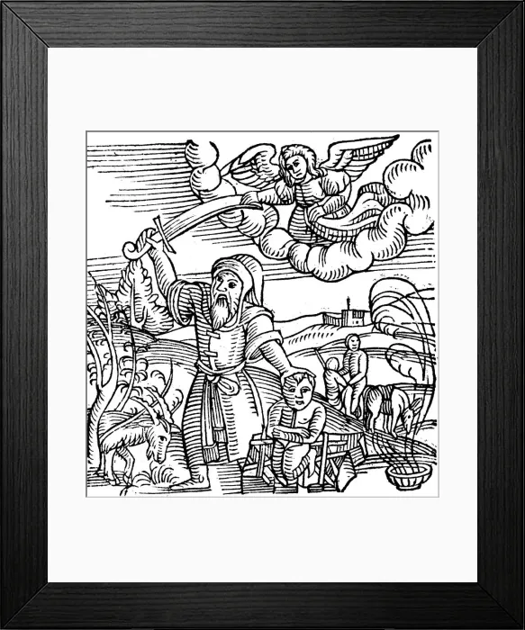 Framed Print : Isaac being saved from sacrifice, 1557 Framed Print : Isaac being saved from sacrifice, 1557