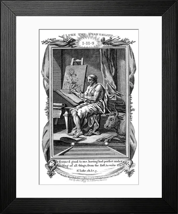 Framed Print : St Luke the Evangelist writing his gospel, c1808 Framed Print : St Luke the Evangelist writing his gospel, c1808