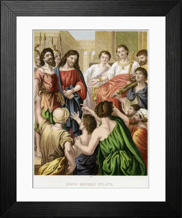 Framed Print : Jesus before Pilate, mid 19th century Framed Print : Jesus before Pilate, mid 19th century