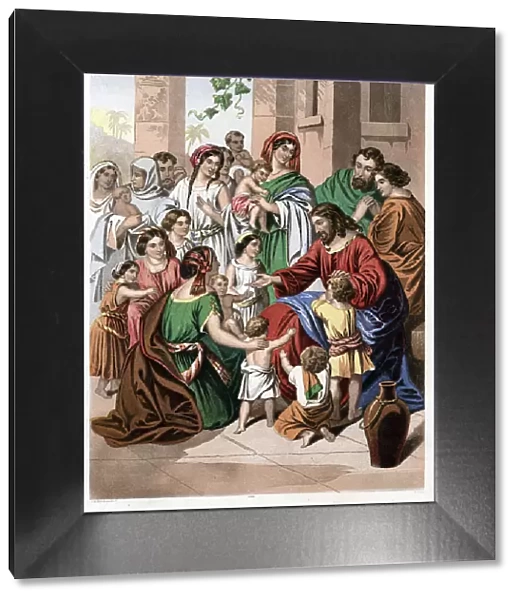Christ Blessing Little Children, mid 19th century. Artist: Kronheim & Co