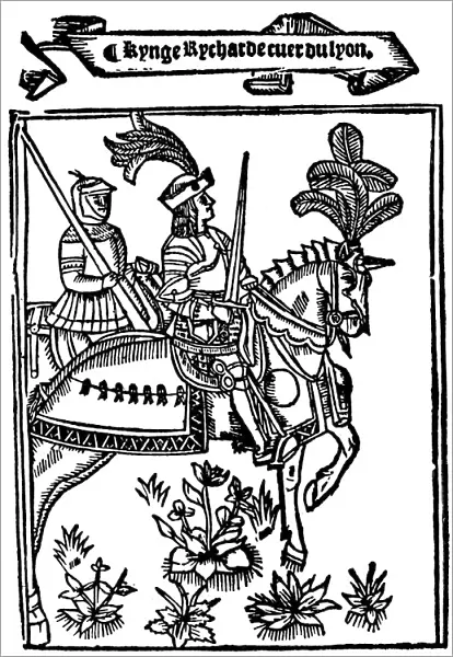 Richard I Coeur de Lion (Lionheart), 12th century King of England, 1528. Artist: Wynkyn de Worde