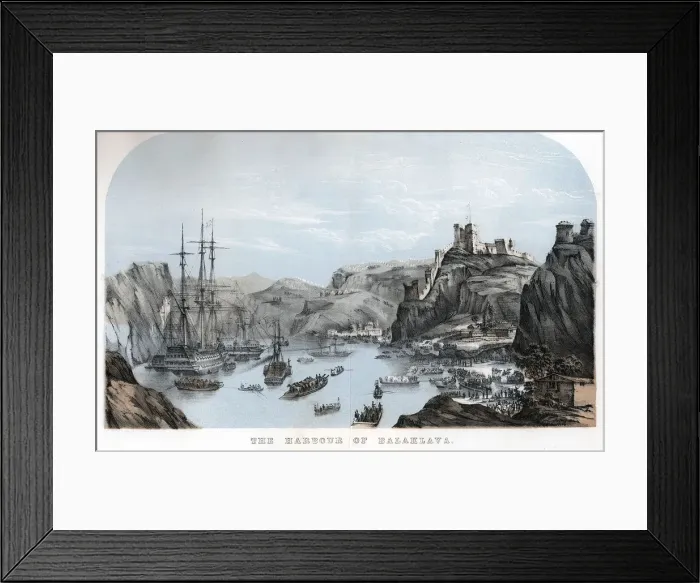 Framed Print : The Harbour of Balaklava, Crimean War, c1854 (c1860) Framed Print : The Harbour of Balaklava, Crimean War, c1854 (c1860)