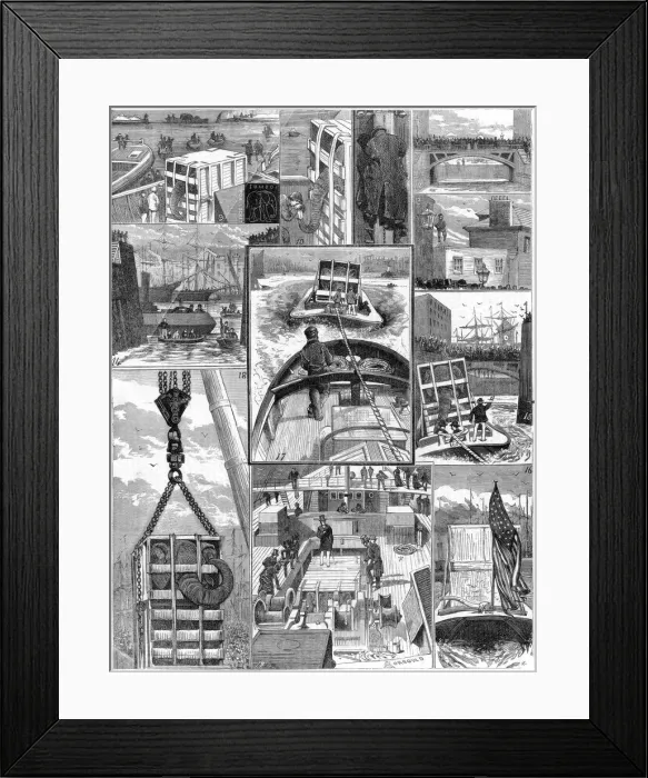 Framed Print : Transporting Jumbo the African elephant to America, 1882 Framed Print : Transporting Jumbo the African elephant to America, 1882