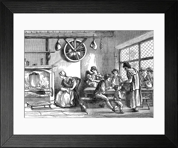 Framed Print : Turnspit dog at work in the inn at Newcastle, Carmarthen, Wales, c1800 (1869) Framed Print : Turnspit dog at work in the inn at Newcastle, Carmarthen, Wales, c1800 (1869)