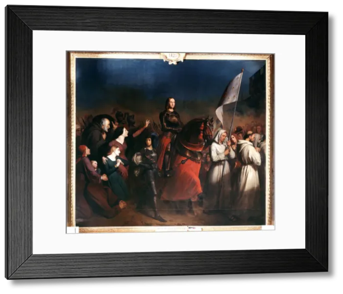 Framed Print : Joan of Arcs entry into Orleans, Evening of the Liberation of the Town, 8 May 1429 (c1818-1862). Artist: Henry Sheffer Framed Print : Joan of Arcs entry into Orleans, Evening of the Liberation of the Town, 8 May 1429 (c1818-1862). Artist: Henry Sheffer