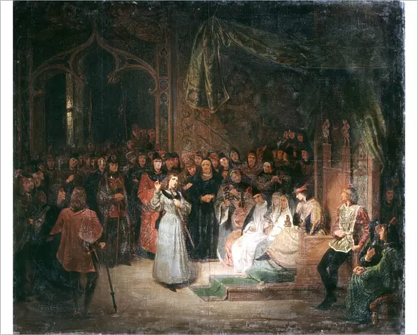 Joan of Arc before King Charles VII at Chinon, February, 1429 (c1811-1858)