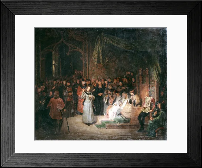 Framed Print : Joan of Arc before King Charles VII at Chinon, February, 1429 (c1811-1858) Framed Print : Joan of Arc before King Charles VII at Chinon, February, 1429 (c1811-1858)