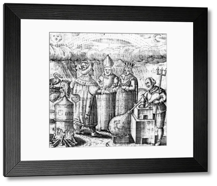 Framed Print : The Sixth Key of Basil Valentine, legendary 15th century German monk and alchemist, 1651 Framed Print : The Sixth Key of Basil Valentine, legendary 15th century German monk and alchemist, 1651