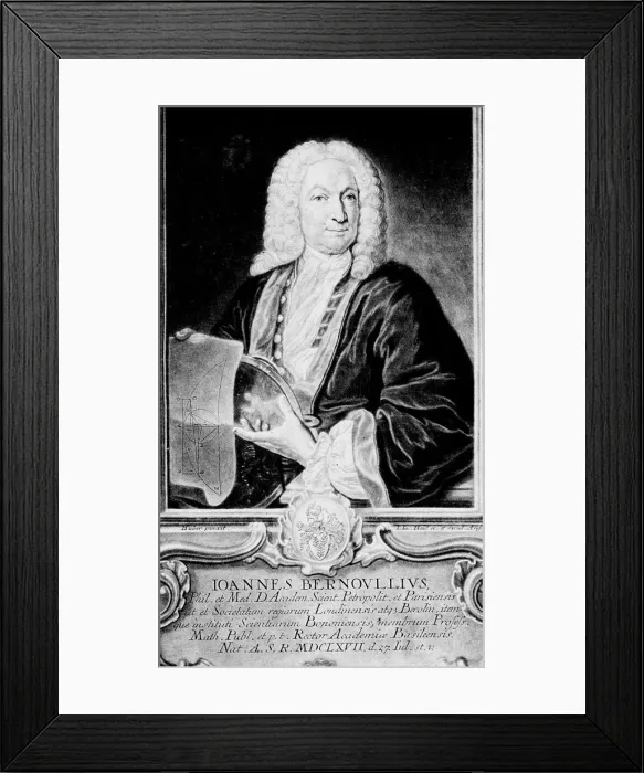 Framed Print : Jean Bernoulli, Swiss mathematician, c1750 Framed Print : Jean Bernoulli, Swiss mathematician, c1750