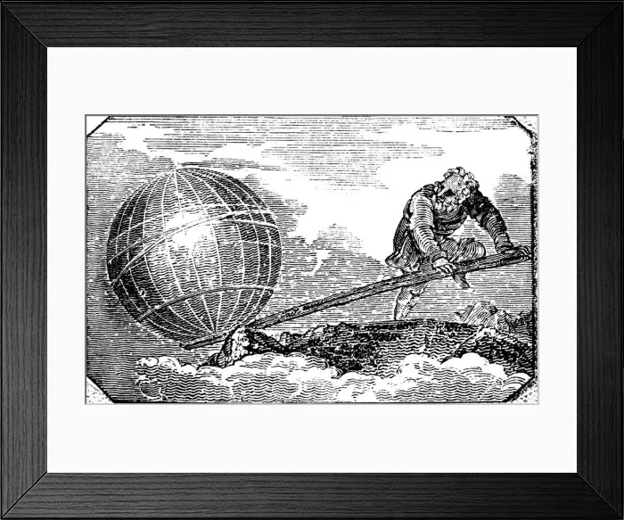 Framed Print : Archimedes (c287-212 BC), Ancient Greek mathematician and inventor, 1824