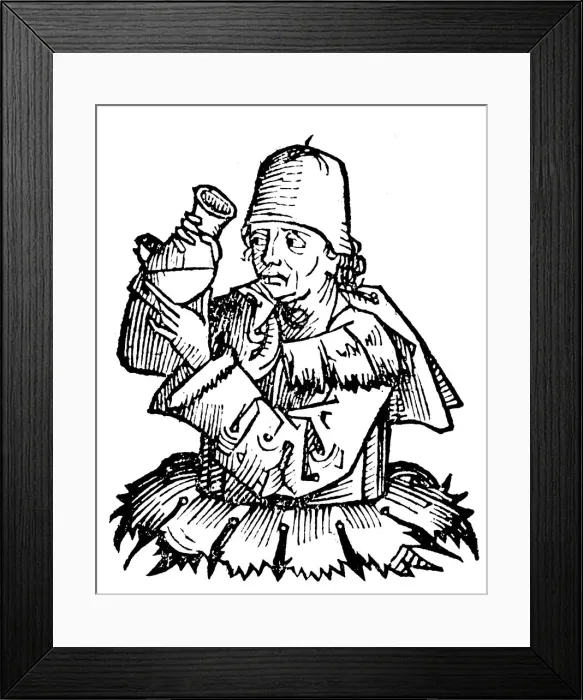 Framed Print : Antonius de Monte Ulmi (fl1384-1390), Italian physician, necromancer, magician and astrologer, 1493 Framed Print : Antonius de Monte Ulmi (fl1384-1390), Italian physician, necromancer, magician and astrologer, 1493