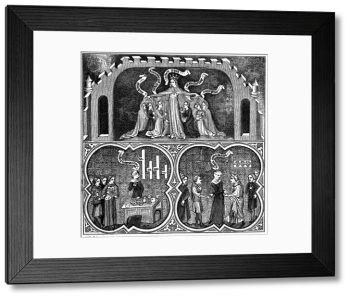 Framed Print : Allegory of Justice, from Aristotles Ethics, 14th century Framed Print : Allegory of Justice, from Aristotles Ethics, 14th century