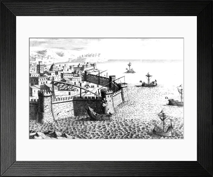 Framed Print : Archimedes Crow, device used at the Siege of Syracuse, 215-212 BC (18th century) Framed Print : Archimedes Crow, device used at the Siege of Syracuse, 215-212 BC (18th century)
